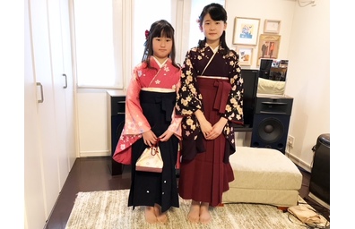 小学校卒業式・袴着付け
